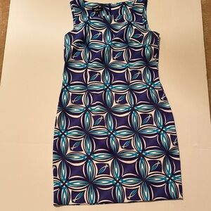 AGB Blue and White Sleeveless Dress size 12